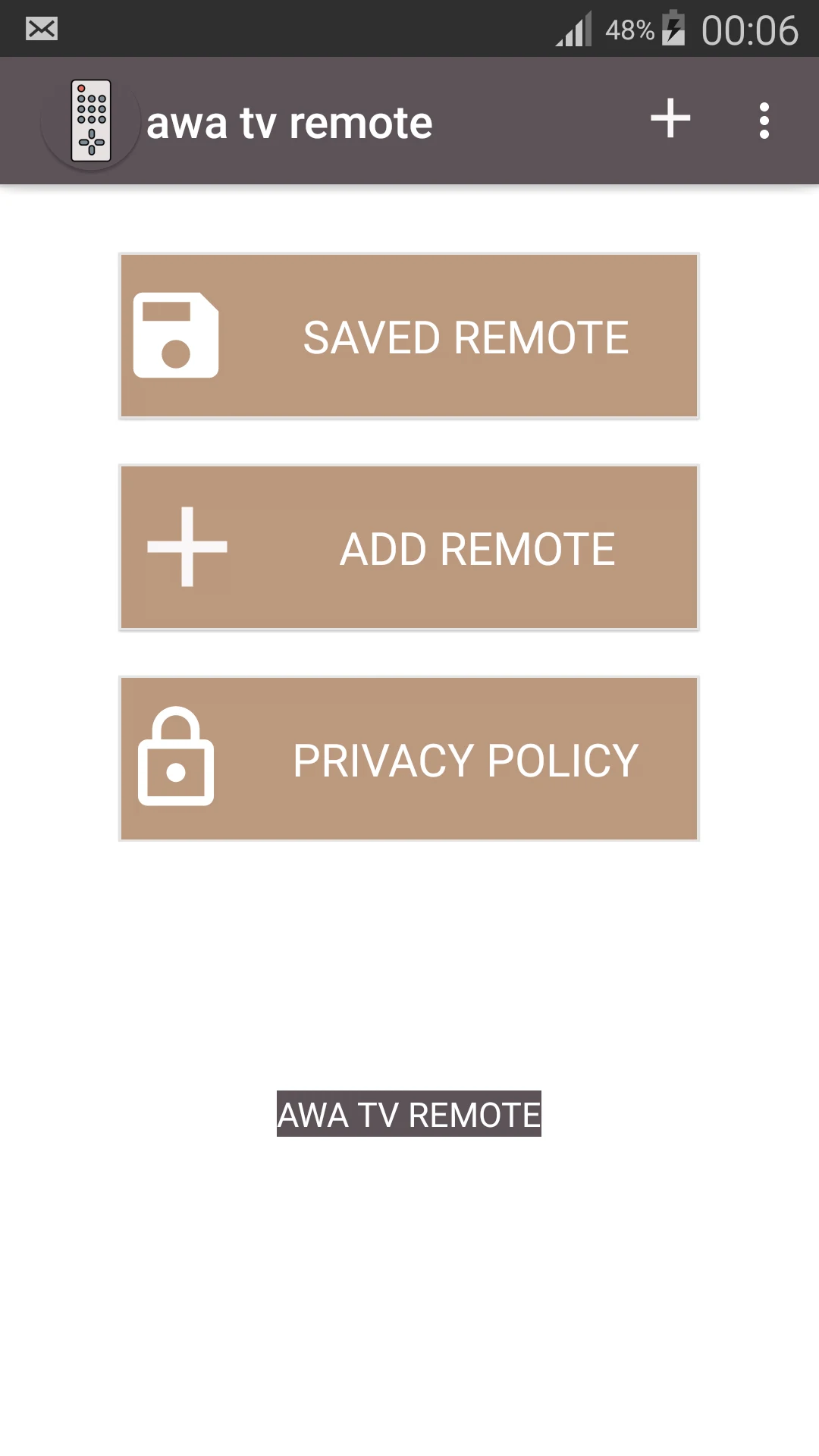 awa tv remote screenshot